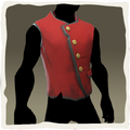 Icono de la camisa de almirante ejecutivo casaca roja.