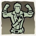 Icono del gesto Flexión de rana peleona.