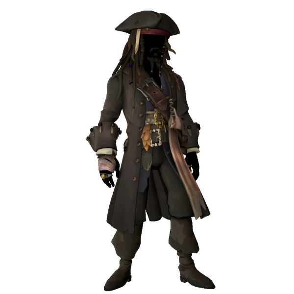 Archivo:Disfraz clásico del capitán Jack Sparrow (con barba).png