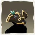 Icono del sombrero de lobo de mar corsario.