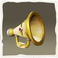Icono de la trompeta parlante de aristócrata culto.