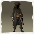Icono del disfraz clásico del capitán Jack Sparrow.