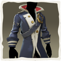 Icono de la chaqueta de almirante condecorado.