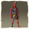Icono del disfraz de monarca de salpicola rubí.