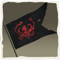 Icono de la bandera del kraken azabache.