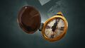 Imagen promocional del reloj de bolsillo de marinero dorado.