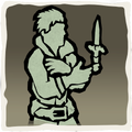 Icono del gesto Lanzamiento de daga.