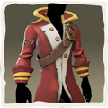 Icono de la chaqueta de gran almirante de casaca roja.