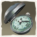 Icono del reloj de bolsillo de lobo de mar rufián.