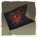 Antiguo icono de la bandera del kraken azabache.