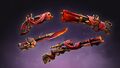 Promotional image of the Dark Warsmith weapons.