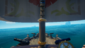 Point of view from the Wheel of a Sloop.