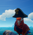 The Macaw with the Macaw Admiral Outfit equipped.