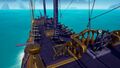 Deck view of the set on a Galleon.