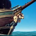 The Sea Dog Figurehead on a Galleon.