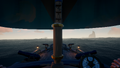 Point of view from the Wheel of a Sloop.