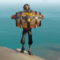 Pirate holding the Chest of a Thousand Grogs