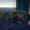 The Royal Sovereign Wheel on a Galleon.