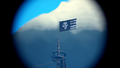 The Blighted Flag on a Galleon.