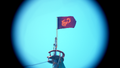 The Ruby Splashtail Flag on a Galleon.