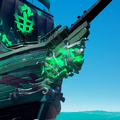 The Collector's Soulflame Figurehead mounted on a Galleon.