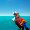 The Macaw with the Macaw Sovereign Outfit equipped.