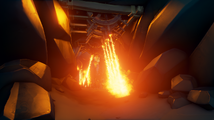 The next part has more of the rotating Flame Traps with Spikes in the middle.