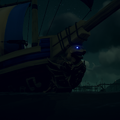 The Sapphire eyes of the Collector's Figurehead glow in the dark.
