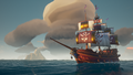 The Sails in-game on a a Galleon.