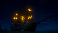 The Sails at night.