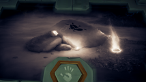 The First image for the Crook's Hollow Scarab Vault. It highlights a specific spot by a rock with a Scarab painting.