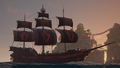 The full Forsaken Ashes ship set on a Galleon.