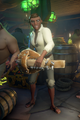 A female pirate with a blind left eye