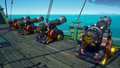 The Fightin' Frogs Cannon on a Galleon.