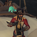 The Pirate Lord Hat worn.