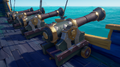 The Mercenary Cannons on a Galleon.
