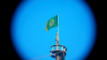 The Royal Sovereign Flag on a Galleon.
