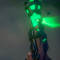 The Soulflame Pistol in hand.
