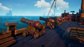The Wild Rose Cannons on a Galleon.
