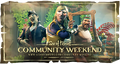 Community Weekend Share Card.