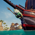 The Admiral Figurehead on a Galleon.