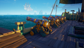 The Royal Sovereign Cannons on a Galleon.