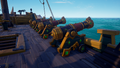The Gold Hoarders Cannons on a Galleon.