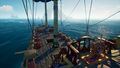 Deck view of the Glorious Sea Dog Set on a Galleon.